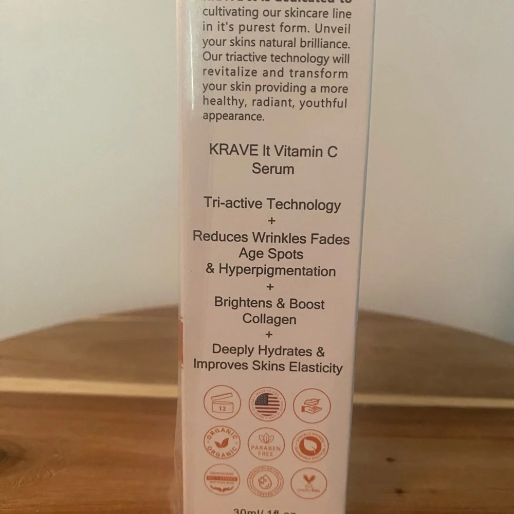 Krave It Vitamin C Serum Anti Aging Skincare 30 Ml/1 Fl Oz New Sealed